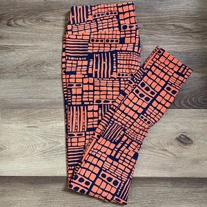 Blue and orange tall and curvy (TC) lularoe leggings